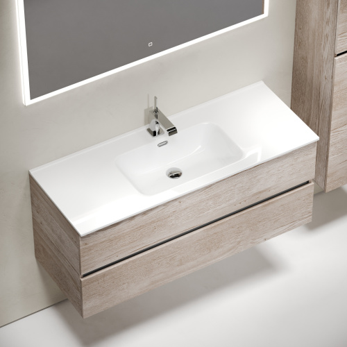 Тумба под раковину Sancos Urban UR120-1EG 120х50 подвесная цвет коричневый - фото 4